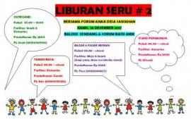 Liburan Seru Forum Anak Desa  Sawahan Punya Gawe