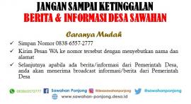 Ikuti Berita & Informasi Desa Sawahan