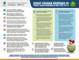 Surat Edaran Terkait Pelaksanaan Kegiatan Bulan Ramadhan 1441H/2020 M